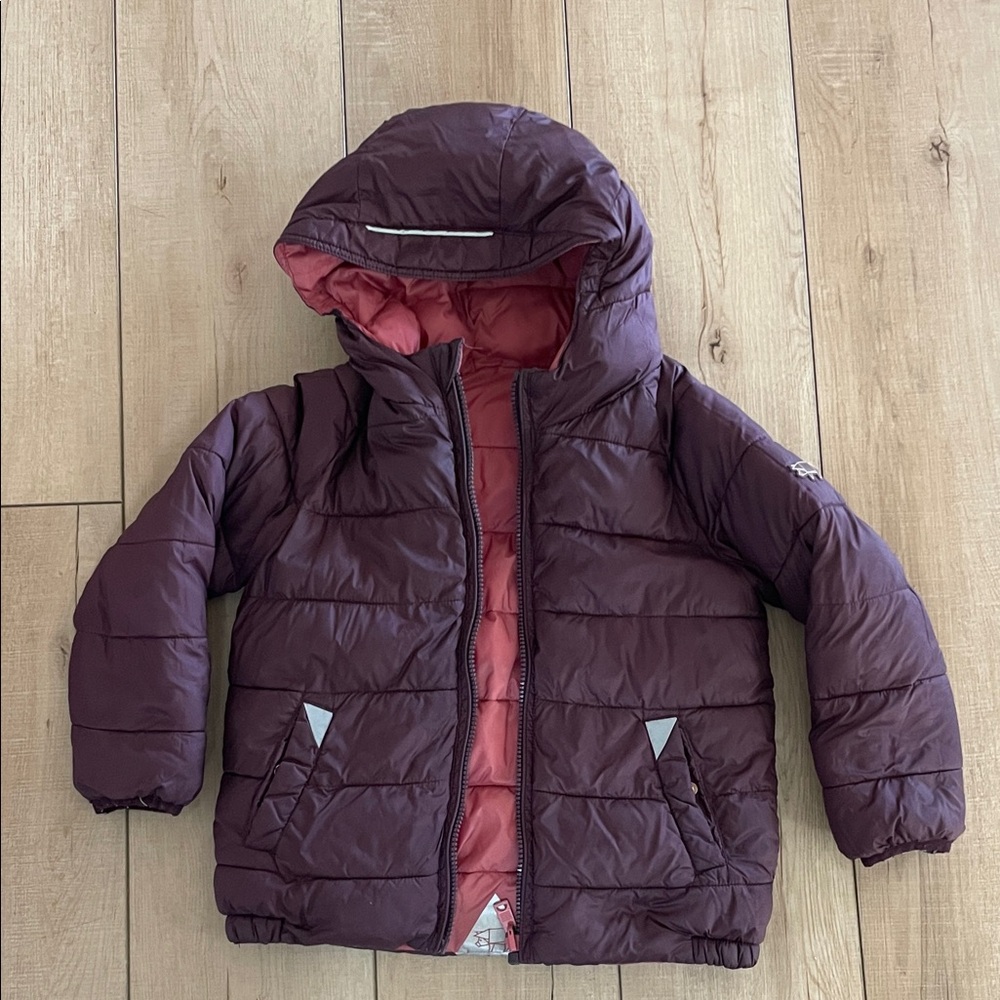 Töastie Tiny Explorer Kids Purple Puffer Jacket, 5-6y